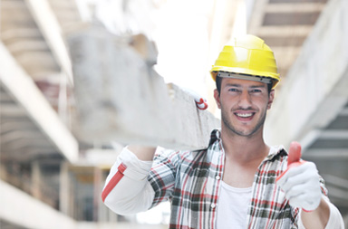 ik construction worker stock image