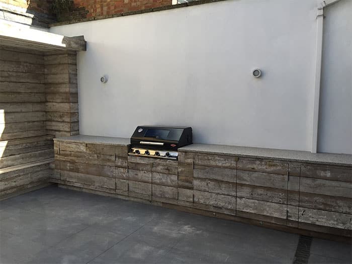 Modern garden studio with grill in London